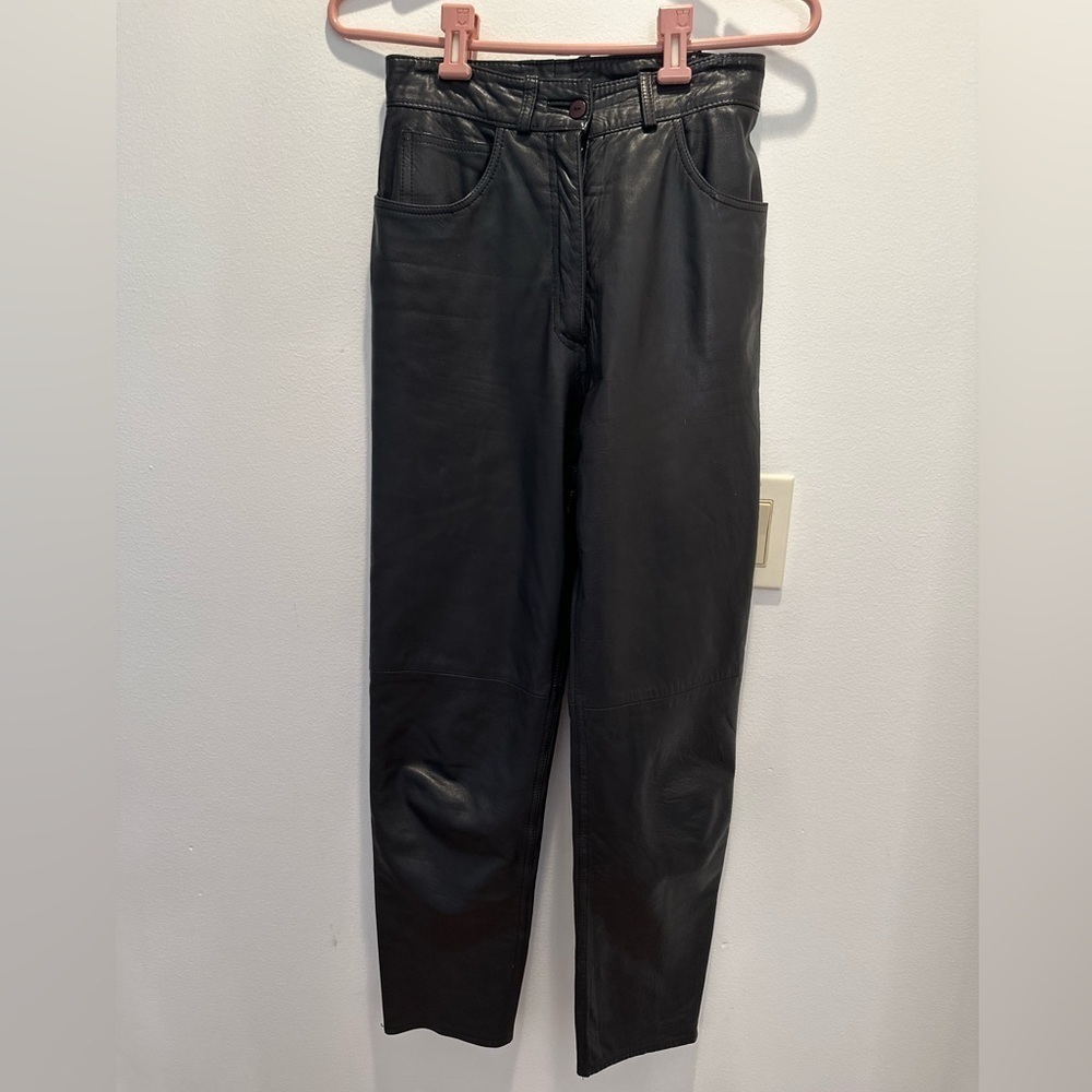 Begador Italia Black Leather pants Size -4